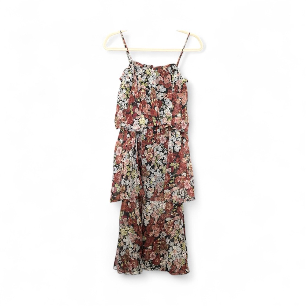 Vintage Floral Tiered Dress